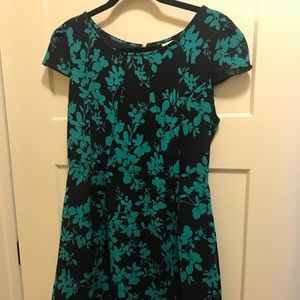 NWOT green floral boutique dress M